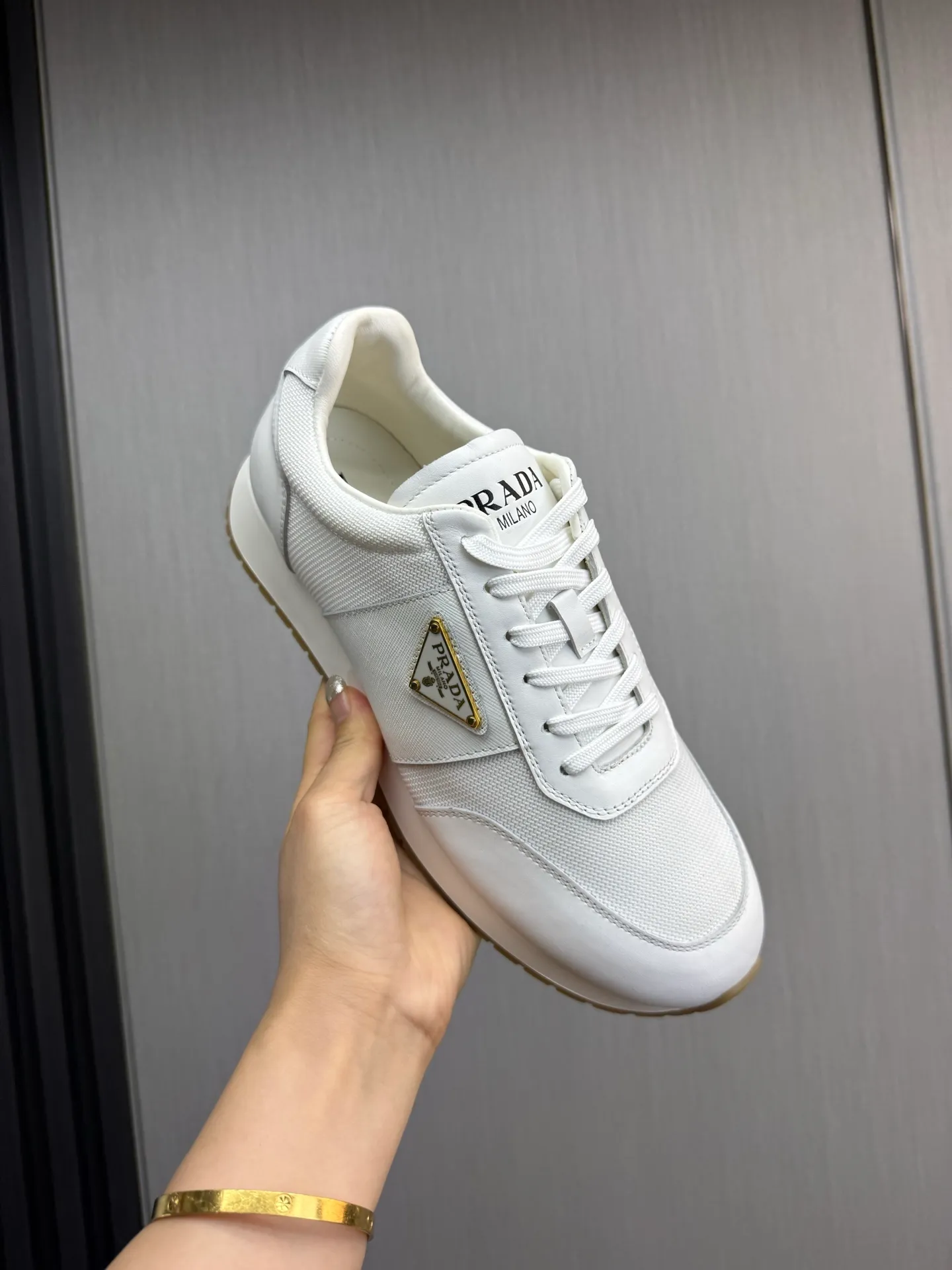 Men's shoes 💰760💰 [PRADA] New models synchronized with the official website, high-quality shipments ✔️Best sellers🔥 Original cowhide with mesh surface + cowhide lining, 1🆚1 replica, original bottom, 38-45 (men's 45 is custom-made and cannot be returned)